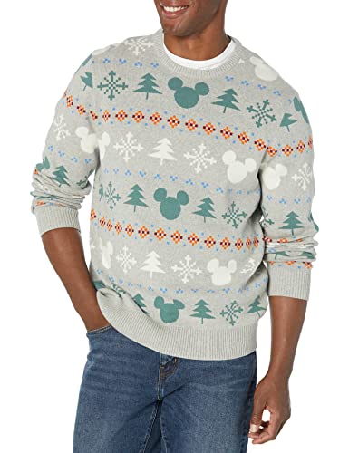 Amazon Essentials Disney | Marvel | Star Wars Herren Pullover mit Rundhalsausschnitt, Mickey Fair Isle - Mens, XS von Amazon Essentials