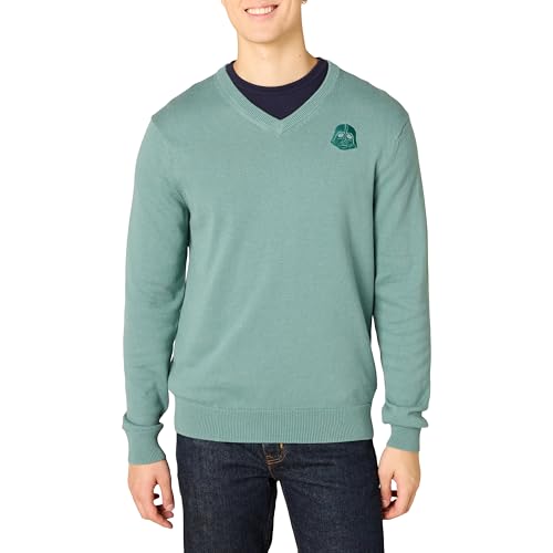 Amazon Essentials Disney | Marvel | Star Wars Herren Pullover mit V-Ausschnitt, Star Wars Vader, M von Amazon Essentials