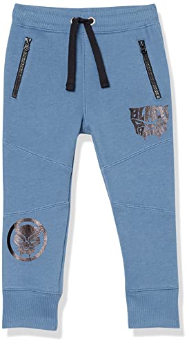 Amazon Essentials Disney | Marvel | Star Wars Jungen Fleece-Jogginghose mit Reißverschlusstasche (Früher Spotted Zebra), Marvel Black Panther, 11-12 Jahre von Amazon Essentials