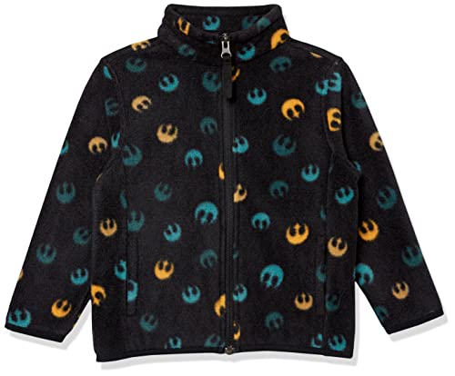 Amazon Essentials Disney | Marvel | Star Wars Jungen Polarfleece-Jacke mit durchgehendem Reißverschluss und Stehkragen, Star Wars, 6-7 Jahre von Amazon Essentials