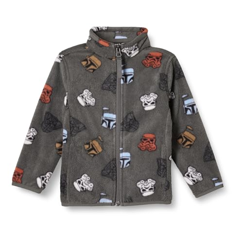 Amazon Essentials Disney | Marvel | Star Wars Jungen Polarfleece-Jacke mit durchgehendem Reißverschluss und Stehkragen, Star Wars Vader, 2 Jahre von Amazon Essentials