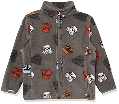 Amazon Essentials Disney | Marvel | Star Wars Jungen Polarfleece-Jacke mit durchgehendem Reißverschluss und Stehkragen, Star Wars Vader, 3 Jahre von Amazon Essentials