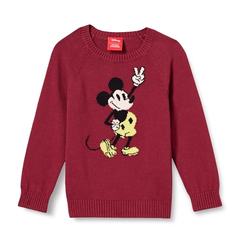 Amazon Essentials Disney | Marvel | Star Wars Jungen Pullover mit Rundhalsausschnitt, Happy Mickey - Boys, 10 Jahre von Amazon Essentials