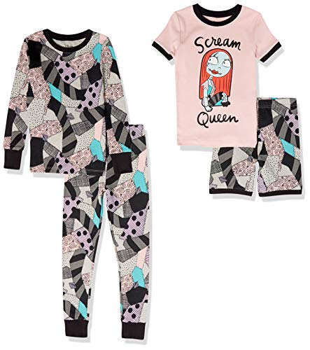 Amazon Essentials Disney | Marvel | Star Wars Mädchen Pyjama-Set, 4-Teilig (Zuvor Spotted Zebra), Nightmare Scream Queen, 8 Jahre von Amazon Essentials