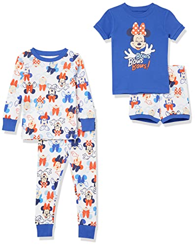 Amazon Essentials Disney | Marvel | Star Wars Mädchen Pyjama-Set, 4-Teilig (Zuvor Spotted Zebra), Minnie Bows, 9 Jahre von Amazon Essentials