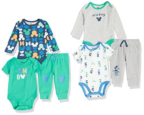 Amazon Essentials Disney | Marvel | Star Wars Unisex Baby 6-teiliges Outfit-Set, 6er-Pack, Mickey Oh Boy, 24 Monate von Amazon Essentials