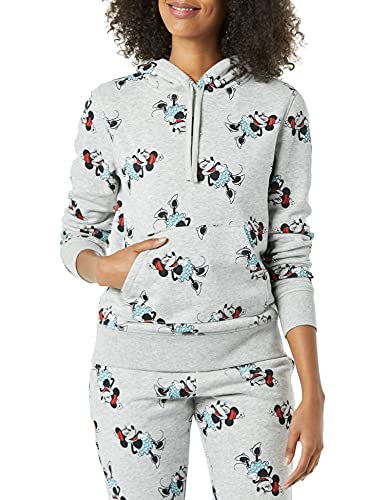 Amazon Essentials Disney | Marvel | Star Wars | Princess Damen Fleece-Kapuzenpulli (in Übergröße erhältlich), Minnie-Symbole, XS von Amazon Essentials