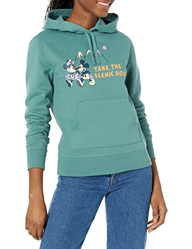 Amazon Essentials Disney | Marvel | Star Wars | Princess Damen Fleece-Kapuzenpulli (in Übergröße erhältlich), Mickey Scenic Route, S von Amazon Essentials