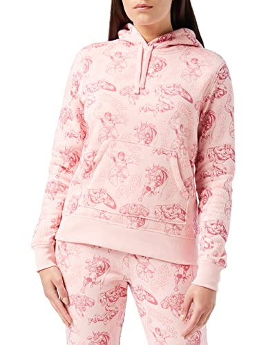 Amazon Essentials Disney | Marvel | Star Wars | Princess Damen Fleece-Kapuzenpulli (in Übergröße erhältlich), Rosa Marvel Avengers, L von Amazon Essentials