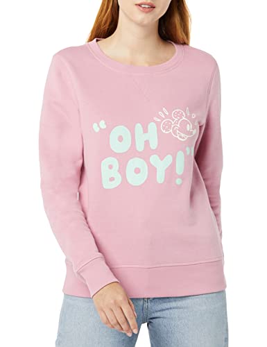 Amazon Essentials Disney | Marvel | Star Wars | Princess Damen Fleece-Sweatshirts mit Rundhalsausschnitt, Mickey Oh Boy, XL von Amazon Essentials