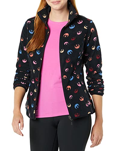 Amazon Essentials Disney | Marvel | Star Wars | Princess Damen Polarfleece-Jacke mit durchgehendem Reißverschluss und Stehkragen, Star Wars Rebel, S von Amazon Essentials