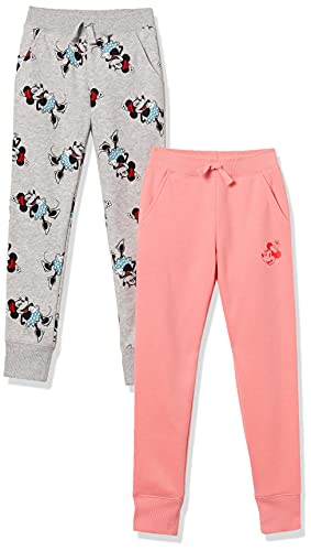 Amazon Essentials Disney | Marvel | Star Wars | Princess Mädchen Fleece-Jogginghose, 2er-Pack, Minnie-Symbole, 11-12 Jahre von Amazon Essentials