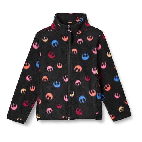 Amazon Essentials Disney | Marvel | Star Wars | Princess Mädchen Polarfleece-Jacke mit durchgehendem Reißverschluss und Stehkragen, Star Wars Rebel, 9 Jahre von Amazon Essentials