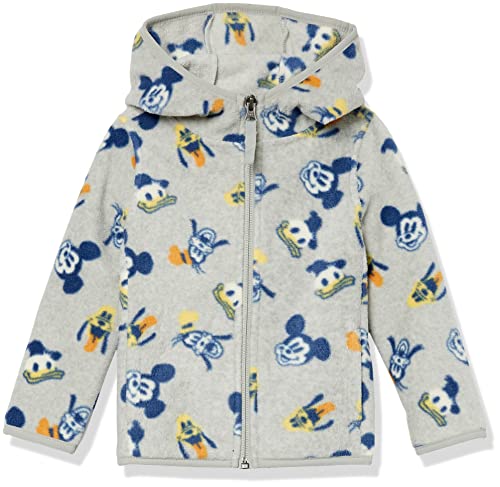 Amazon Essentials Disney | Marvel | Star Wars | Princess Mädchen Polar-Fleecejacke mit durchgehendem Reißverschluss und Kapuze, Mickey und Freunde, 10 Jahre von Amazon Essentials