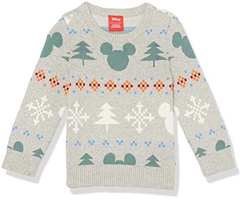 Amazon Essentials Disney | Marvel | Star Wars | Princess Mädchen Pullover mit Rundhalsausschnitt, Mickey Fair Isle - Girls, 2 Jahre von Amazon Essentials