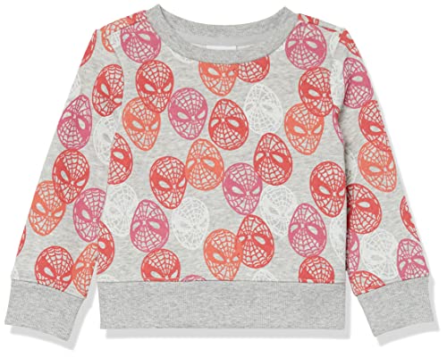 Amazon Essentials Disney | Marvel | Star Wars | Princess Mädchen Sweatshirt aus Fleece mit Rundhalsausschnitt, Marvel Spider-Man, 2 Jahre von Amazon Essentials