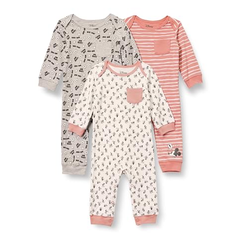 Amazon Essentials Disney | Marvel | Star Wars Unisex Baby Baumwoll-Overalls, 3er-Pack, Mickey Expressions, Frühchen von Amazon Essentials