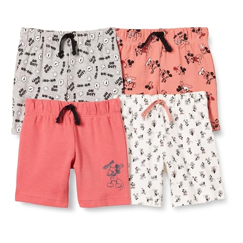 Amazon Essentials Disney | Marvel | Star Wars Baby Jungen Shorts, 4er-Pack, 4er-pack Mickey Expressions, 3-6 Monate von Amazon Essentials