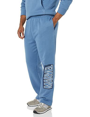 Amazon Essentials Disney | Marvel | Star Wars Herren Fleece-Jogginghose (erhältlich in „Big & Tall“-Größen), Marvel Logo, L von Amazon Essentials