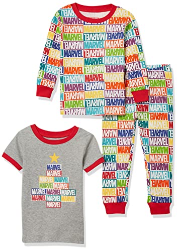 Amazon Essentials Marvel Unisex Kinder Schlafanzug-Schlaf-Sets, Marvel Holiday Bricks - Baby And Kids, 5 Jahre von Amazon Essentials
