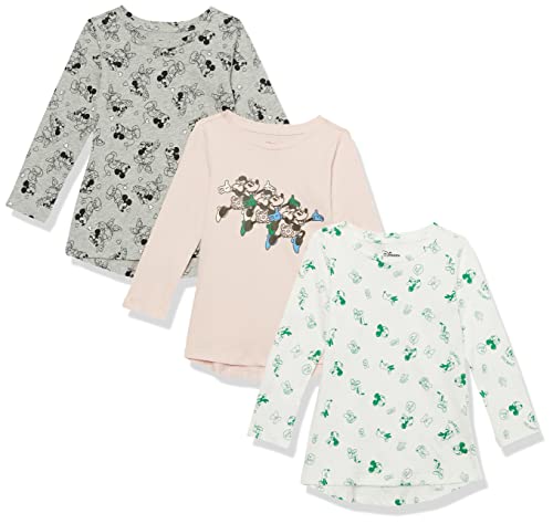 Amazon Essentials Disney | Marvel | Star Wars | Frozen | Princess Mädchen Tunika-Shirts mit Langen Ärmeln, 3er-Pack, Minnie Joy, 6-7 Jahre von Amazon Essentials