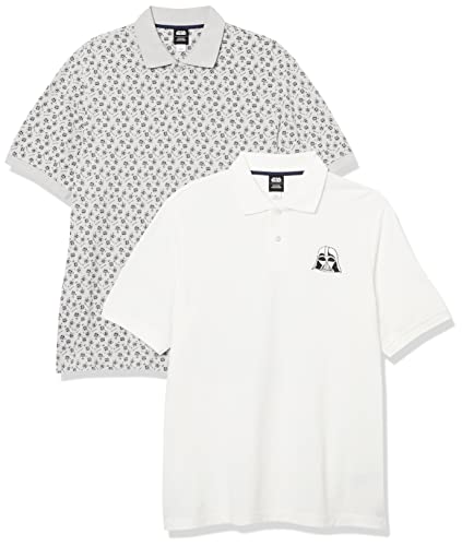 Amazon Essentials Disney | Marvel | Star Wars Herren Piqué-Poloshirt aus Baumwolle, Normale Passform, 2er-Pack, Star Wars Vader Ikonen, XXL Amazon Essentials Disney | Marvel | Star Wars Herren Piqué-Poloshirt aus Baumwolle, Normale Passform, 2er-Pack, Star Wars Vader Ikonen, XXL von Amazon Essentials