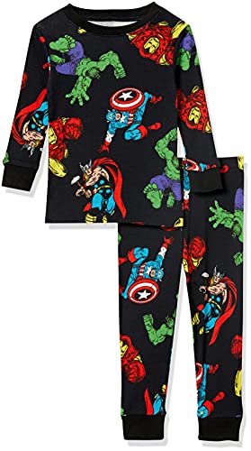 Amazon Essentials Marvel Jungen Eng Anliegende Schlafanzugsets, 2-Teilig, Marvel Avengers - Baby And Kids, 6-7 Jahre von Amazon Essentials