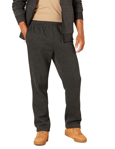 Amazon Essentials Herren Fleece-Jogginghose (erhältlich in „Big & Tall“-Größen), Dunkelgrau Meliert, XXL von Amazon Essentials