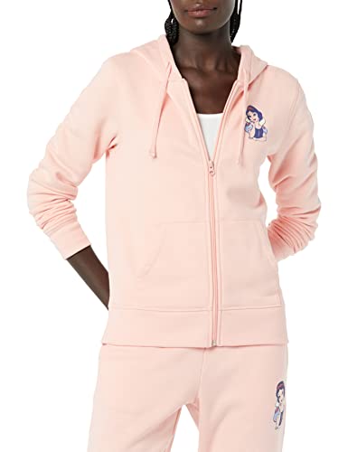 Amazon Essentials Disney | Marvel | Star Wars | Princess Damen Fleece-Kapuzenpulli mit durchgehendem Reißverschluss (in Übergröße erhältlich), Helles Rosa, L von Amazon Essentials