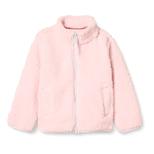 Amazon Essentials Mädchen Sherpa-Fleecejacke mit durchgehendem Reißverschluss, Hellrosa, 6-7 Jahre von Amazon Essentials