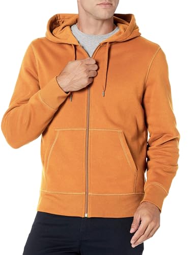 Amazon Essentials Herren Fleece-Sweatshirt mit durchgehendem Reißverschluss und Kapuze (erhältlich in Big & Tall), Muskat, L von Amazon Essentials