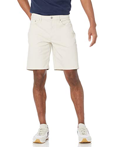 Amazon Essentials Herren 5-Pocket-Stretch-Shorts mit geradem Schnitt, 22,9 cm Schrittlänge, Stone, 29W von Amazon Essentials