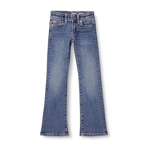 Amazon Essentials Mädchen Schmal geschnittene Bootcut-Jeans aus Stretch, Verwaschenes Blau, 7 Jahre Slim von Amazon Essentials