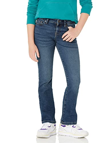 Amazon Essentials Mädchen Schmal geschnittene Bootcut-Jeans aus Stretch, Mittlere Waschung, 7 Jahre Slim von Amazon Essentials