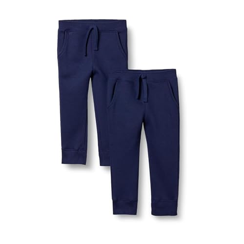 Amazon Essentials Mädchen Jogginghosen, 2er-Pack, Marineblau, 5 Jahre von Amazon Essentials