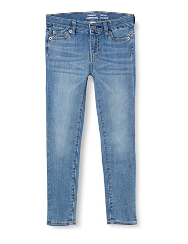 Amazon Essentials Mädchen Skinny-Jeans aus Stretch, Verwaschenes Blau, 9 Jahre Slim von Amazon Essentials