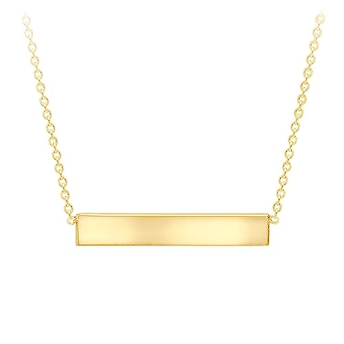 Amazon Essentials Vergoldete Halskette aus Sterlingsilber mit horizontalem Stab von Amazon Essentials