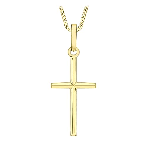 Amazon Essentials Halskette mit Kreuzanhänger aus 9-Karätigem Gelbgold (ehemals Amazon Collection) von Amazon Essentials