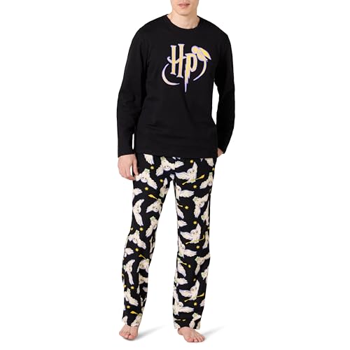 Amazon Essentials Harry Potter Herren Pyjama-Nachtwäsche-Set Aus Weichem Flanell (Erhältlich In Übergröße), Harry Potter Hedwig – Herren, L von Amazon Essentials