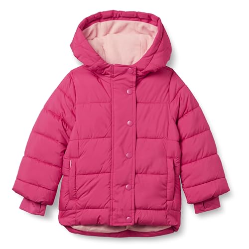 Amazon Essentials Mädchen Schwere Pufferjacke mit Kapuze, Rosa, 6-7 Jahre von Amazon Essentials