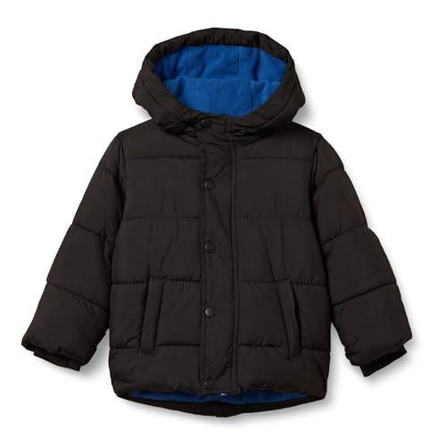 Amazon Essentials Jungen Schwere Pufferjacke mit Kapuze, Schwarz, 4 Jahre von Amazon Essentials