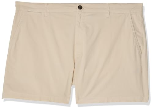 Amazon Essentials Herren 13 cm Flatfront-Chinoshorts mit hohem comfort in schmaler Passform (zuvor Goodthreads), Gebrochenes Weiß, 36W von Amazon Essentials
