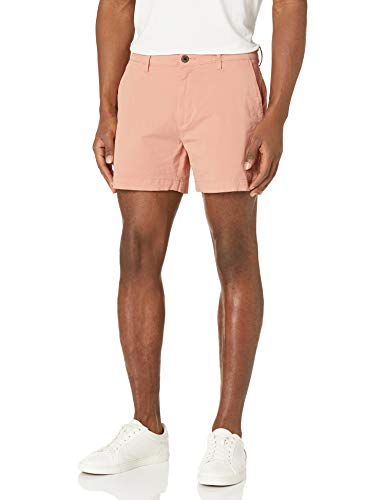 Amazon Essentials Herren 13 cm Flatfront-Chinoshorts mit hohem comfort in schmaler Passform (zuvor Goodthreads), Hellbronze, 34W von Amazon Essentials