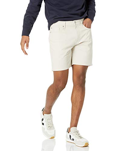 Amazon Essentials Herren 17,8 cm Schrittlänge 5-Pocket-Stretch-Shorts mit geradem Schnitt, Stone, 31W von Amazon Essentials