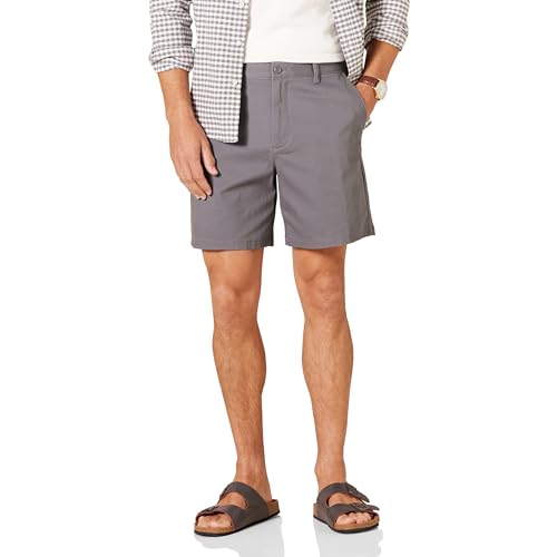 Amazon Essentials Herren 18 cm Lange Chinohose aus Komfort-Stretch mit klassischer Passform, Dunkelgrau, 36W Amazon Essentials Herren 18 cm Lange Chinohose aus Komfort-Stretch mit klassischer Passform, Dunkelgrau, 36W von Amazon Essentials