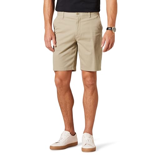 Amazon Essentials Herren 23 cm lange Stretch-Chinohose mit schmaler Passform, Bräunen, 33W von Amazon Essentials