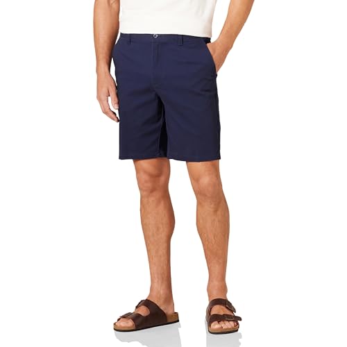 Amazon Essentials Herren 23 cm Lange Stretch-Chinohose mit schmaler Passform, Marineblau, 36W von Amazon Essentials