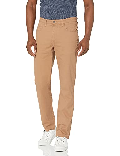 Amazon Essentials Herren 5-Pocket-Chinohose, Komfortabler Stretch, Gerade Geschnitten (Früher Goodthreads), Helles Khakibraun, 42W / 32L von Amazon Essentials