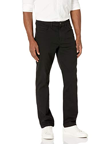 Amazon Essentials Herren 5-Pocket-Chinohose, Komfortabler Stretch, Gerade Geschnitten (Früher Goodthreads), Schwarz, 28W / 32L von Amazon Essentials