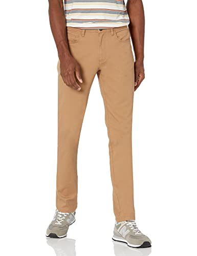 Amazon Essentials Herren 5-Pocket-Chinohose, Komfortabler Stretch, Schmale Passform (Früher Goodthreads), Helles Khakibraun, 29W / 30L von Amazon Essentials